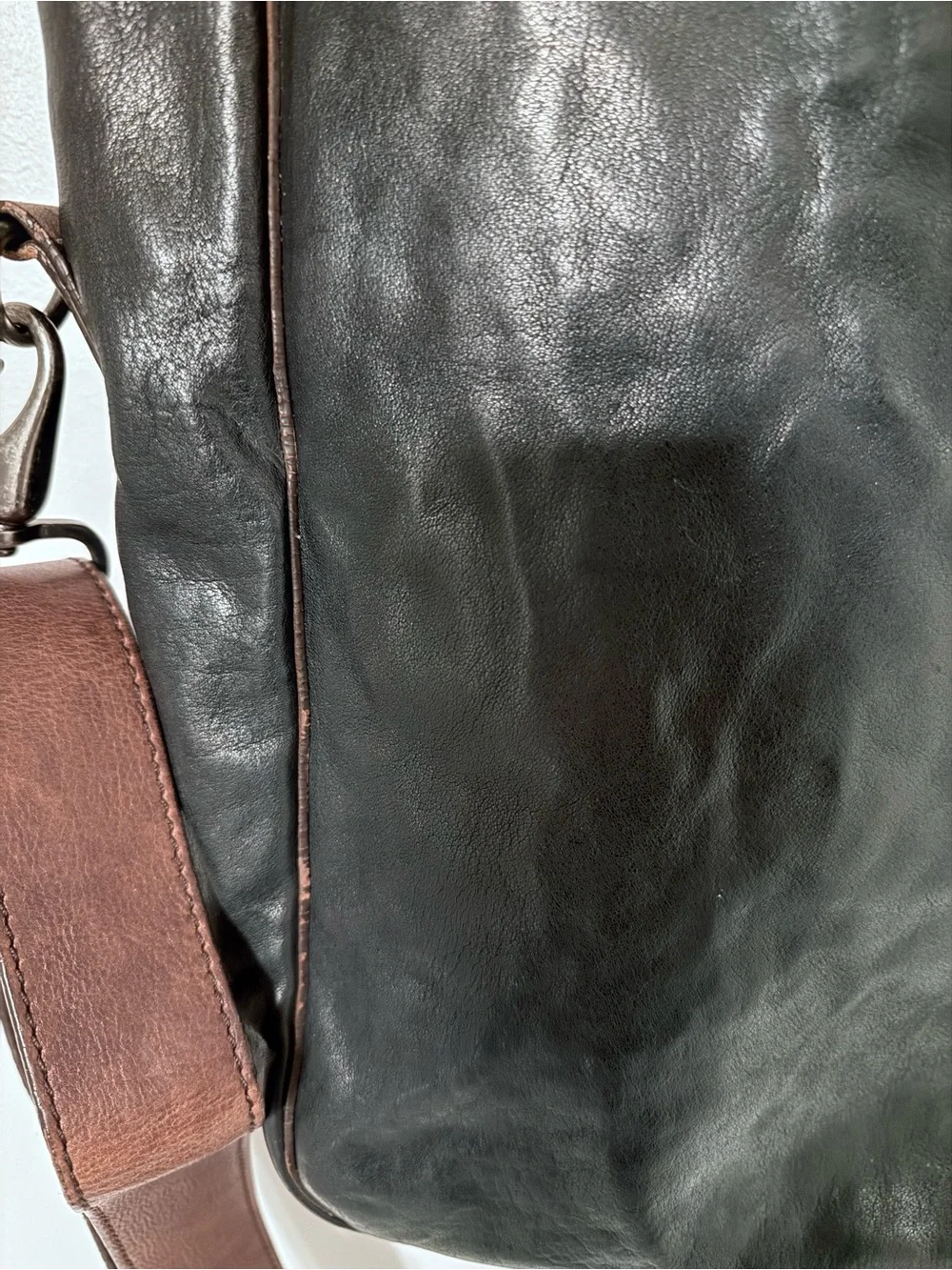 Cole Haan Vintage 15” Large Leather Messenger, Carry-on, Laptop, Shoulder Bag